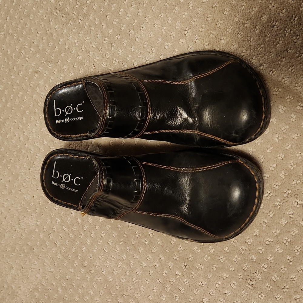 Born Black Slip On Heels